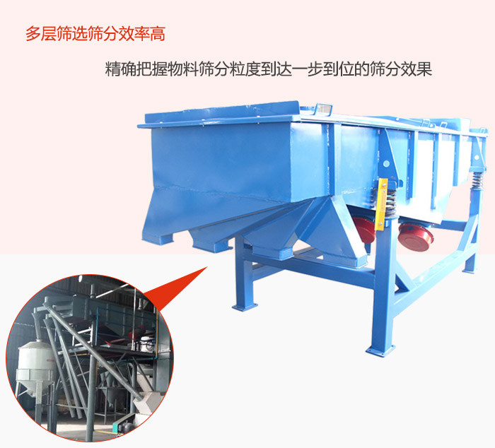 多層篩選篩分更高效，精度把握物料篩分粒度到達(dá)一步到位的篩分效果。